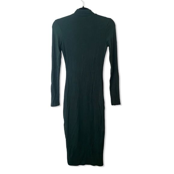 Remi x Revolve Lori dress midi cut out stretch knit Forrest green NWT Sz XS - Picture 6 of 11